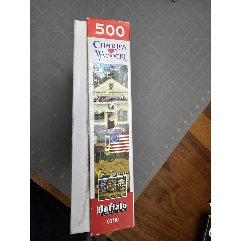 Charles Wysocki Young Patriots 500-piece jigsaw puzzle. House Horse America Danc